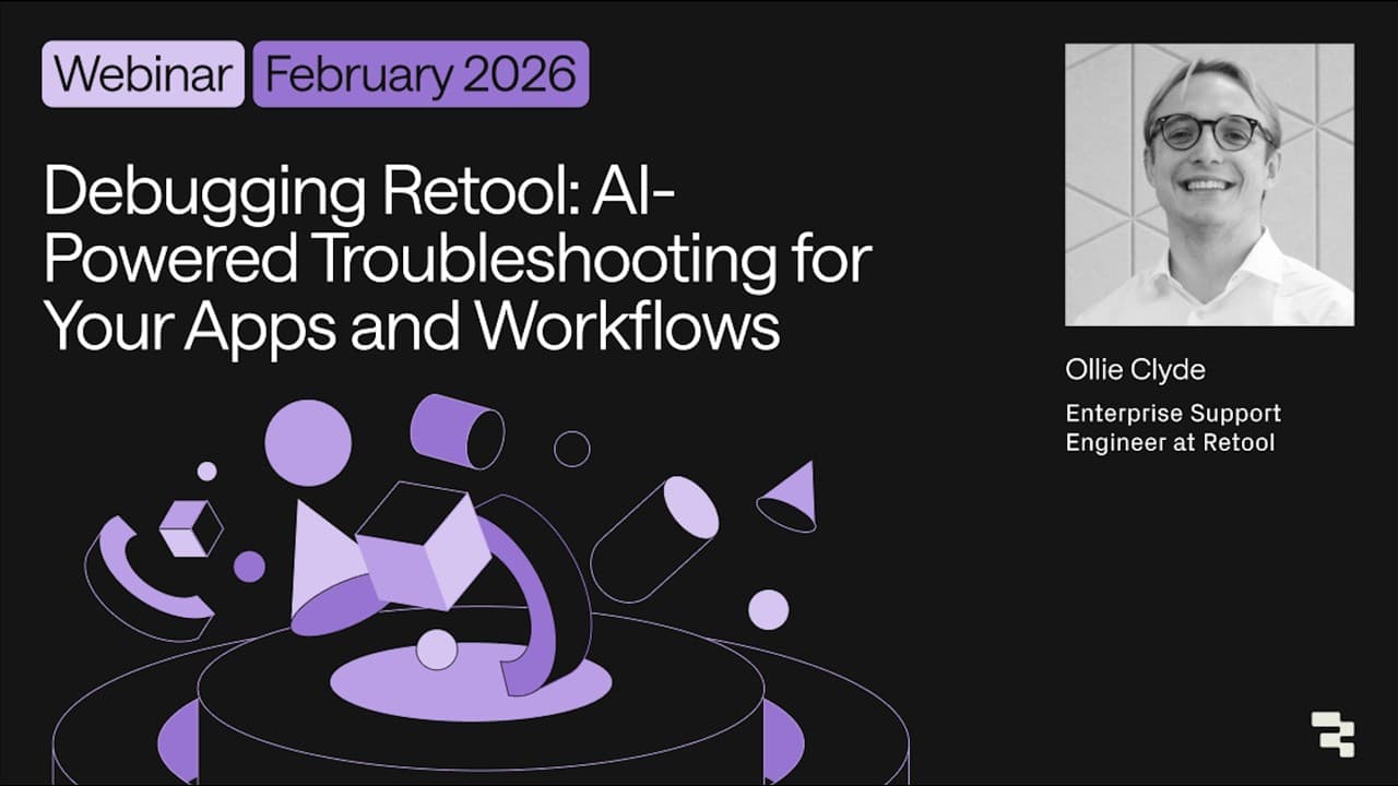 Debugging Retool: AI-Powered Troubleshooting for Your Apps and Workflows