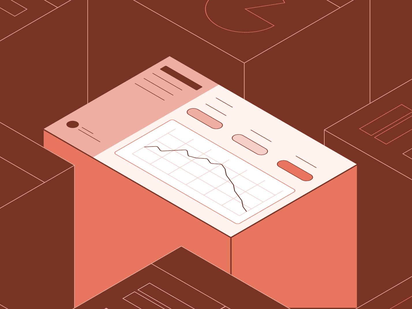 Stylized business dashboard