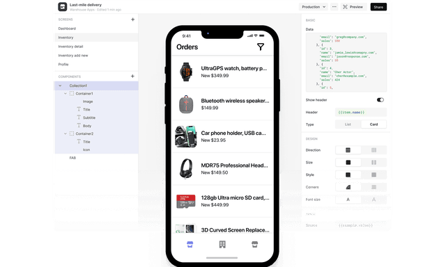 feature for Last Mile Delivery Tracking Mobile App