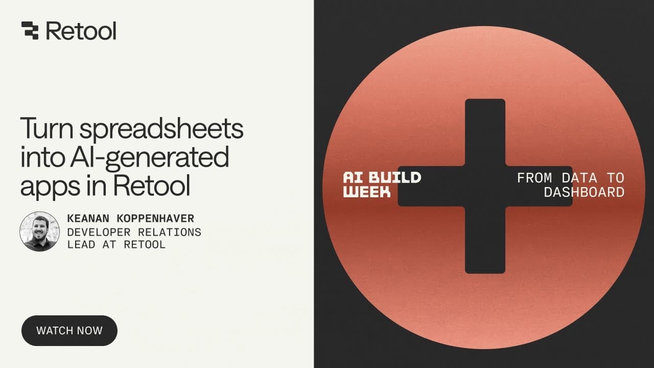 Turn spreadsheets into AI-generated apps in Retool