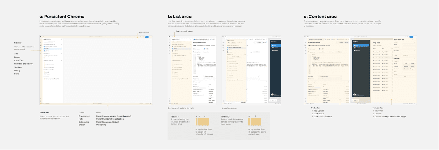 Documentation around the editor structure, content organization, and interaction paradigms.