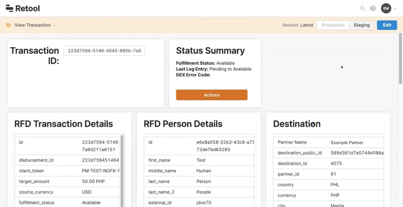 Troubleshooting dashboard