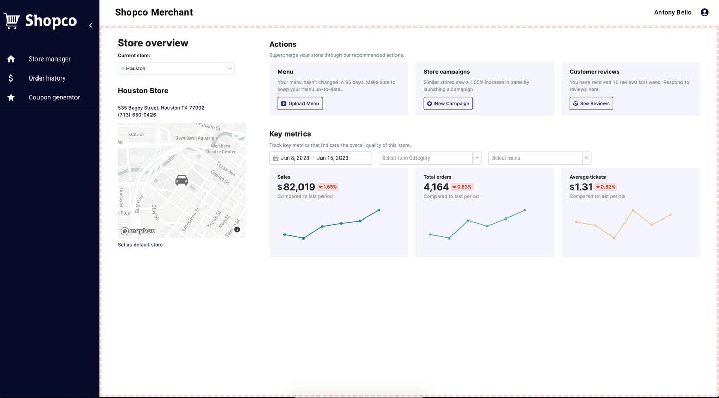 Example of an embedded Retool app within an existing portal built in React.