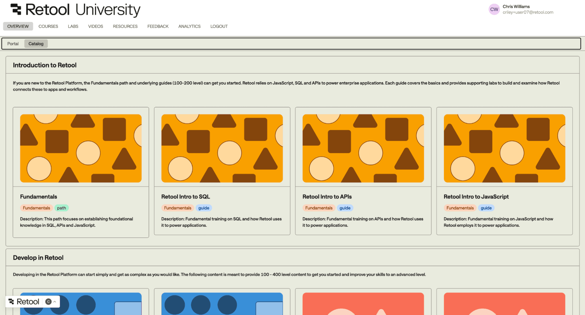 Retool University overview and course catalog