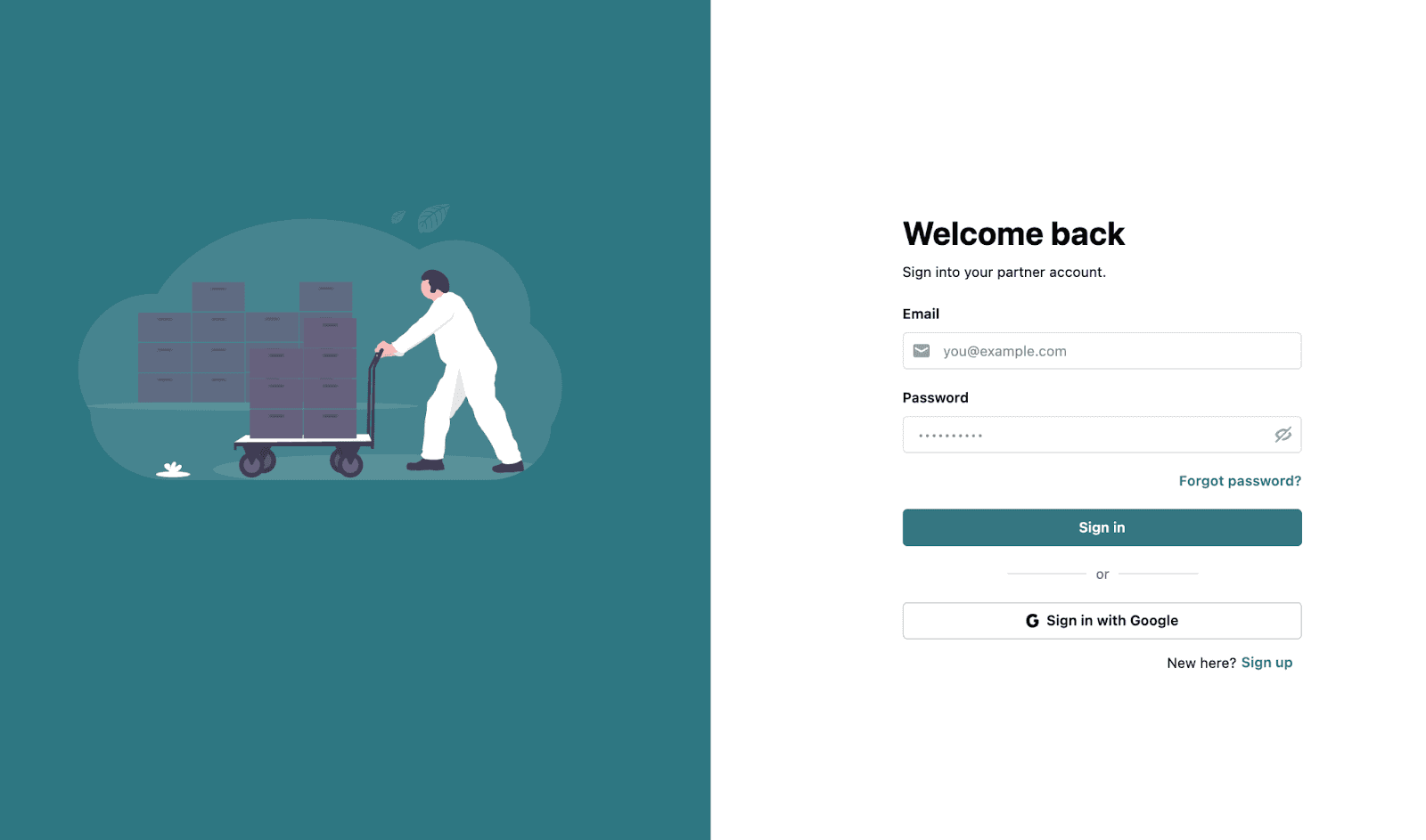 One example of a custom login page