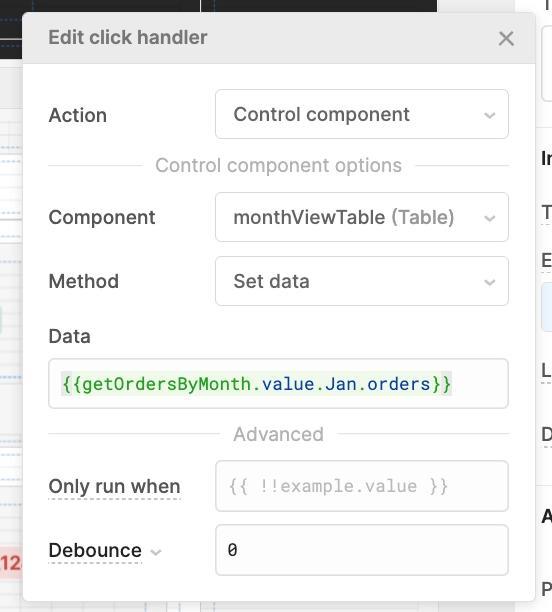 Configuration for each of our Item buttons in Monthly view