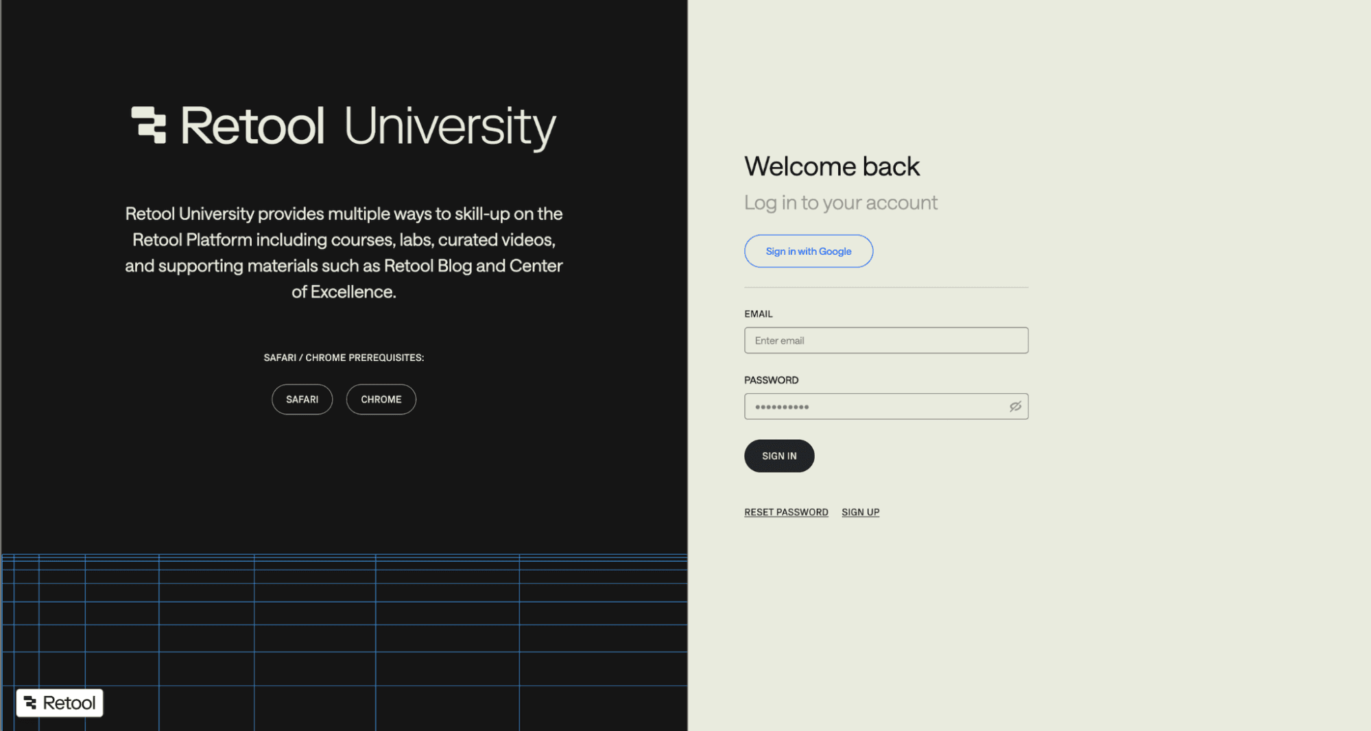 The self-service Retool University login