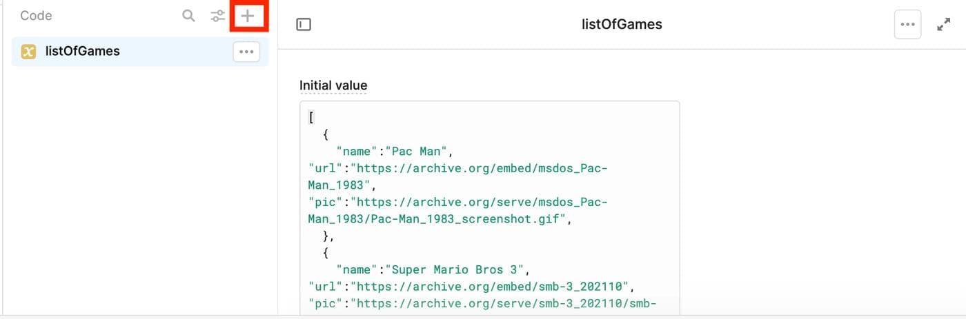 You can see the raw JSON file of the array here.