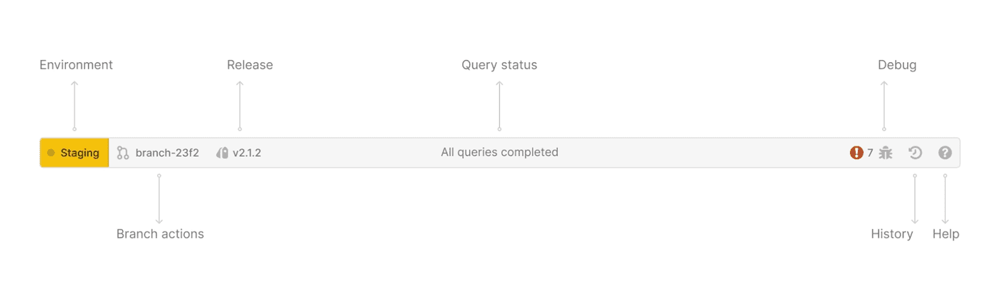 The status bar is only available to editors and admins in both edit and preview modes