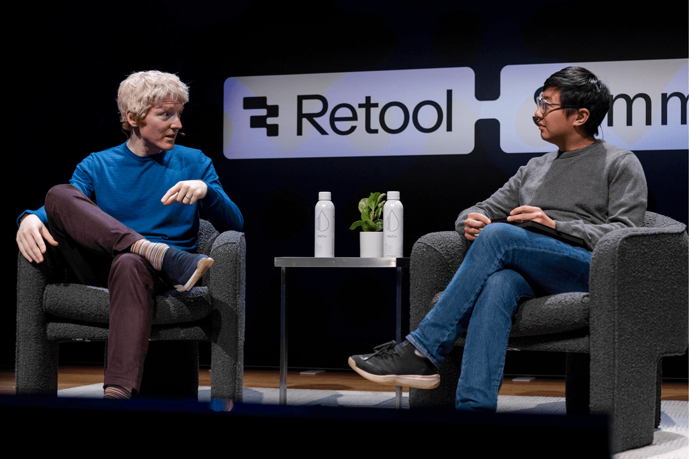 Patrick Collison, CEO of Stripe, chats with Retool CEO David Hsu