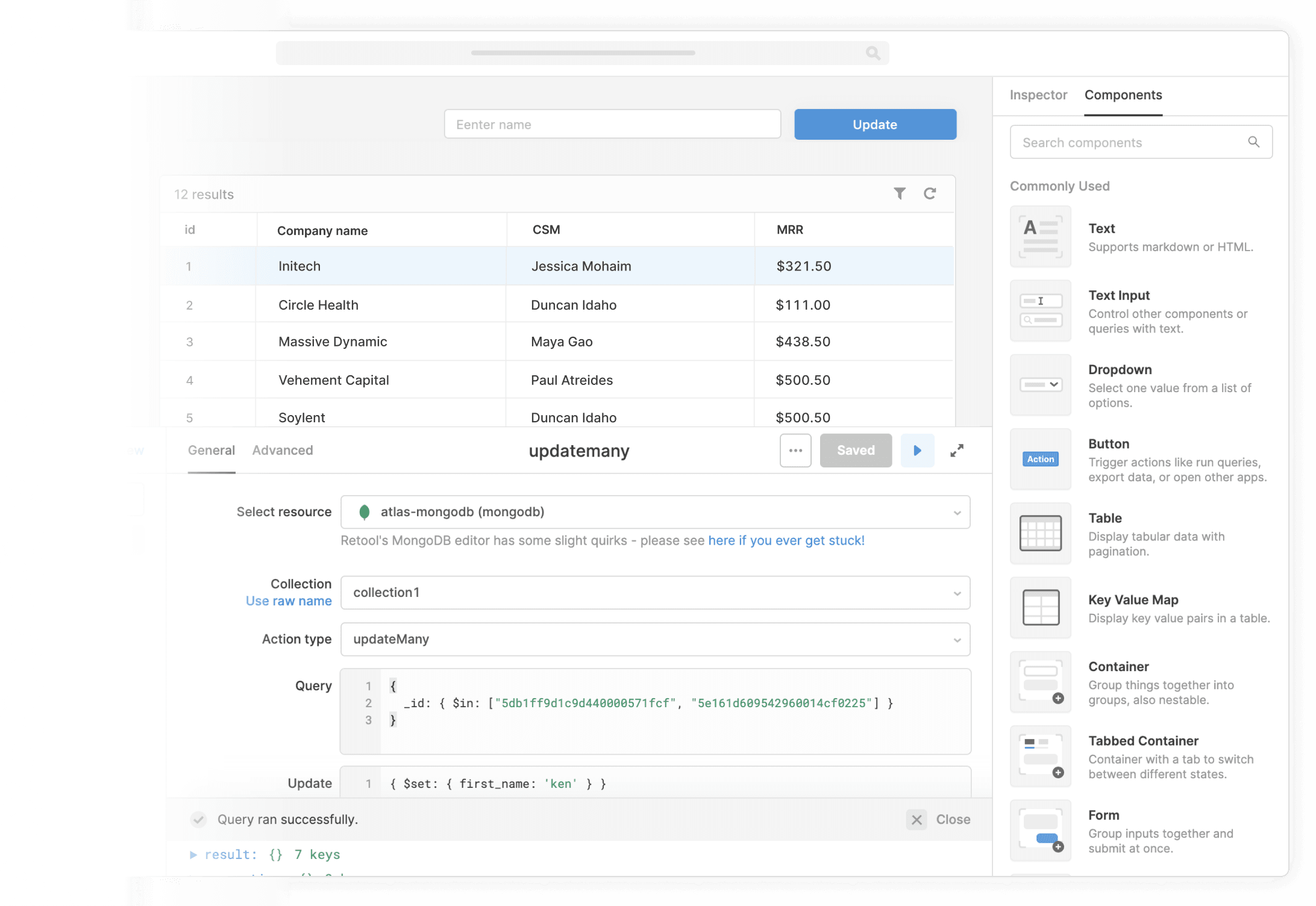 A fast and simple MongoDB front end