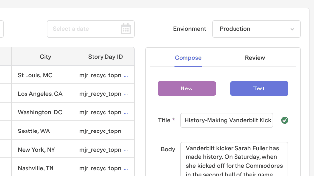 feature for Content curation tool